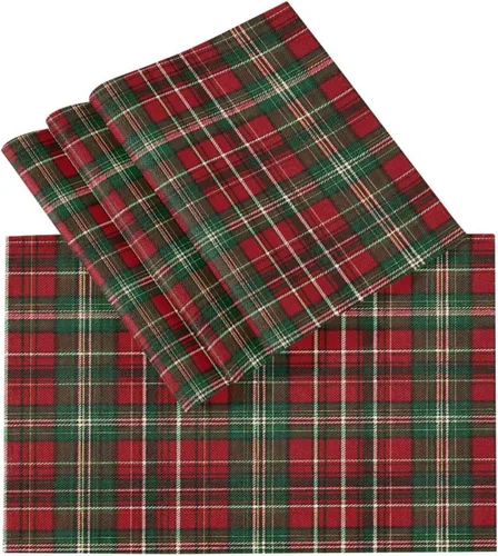 Vista 35 de ALAZA Manteles Individuales de Árbol de Navidad Rosa Copo de Nieve Blanco de Invierno Navideños para Mesa de Comedor Mantel Individual 1 Pieza