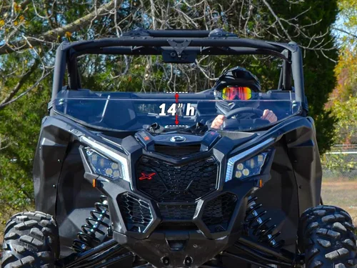 Vista 2 de SuperATV Medio parabrisas resistente a los arañazos compatible con Can Am Maverick X3 900 X3 Turbo/X DS/X RC/X MR/X RS / MAX (ver ajuste)