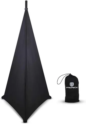 Vista 8 de PRORECK Cubierta de soporte para altavoz, falda para trípode, 360 grados, color blanco x 2