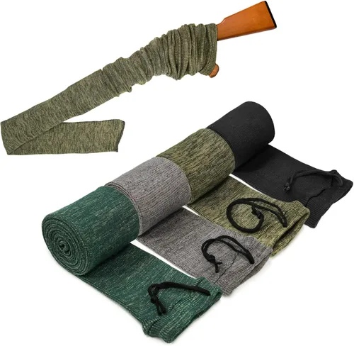 Vista 9 de Calcetines de pistola de punto, funda de silicona tratada para almacenamiento de rifle/escopeta, antioxidante