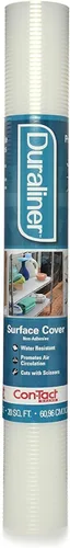 Con-Tact Brand Duraliner - Forro para estantes, forro no adhesivo y multiuso para cajones, hecho de vinilo, forro impermeable, 24" x 10', acanalado