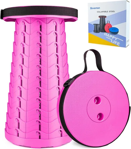 Vista 18 de Boreeman Taburete plegable mejorado, ligero pero más resistente, con capacidad de carga, 400 libras, taburete plegable portátil para camping, pesca
