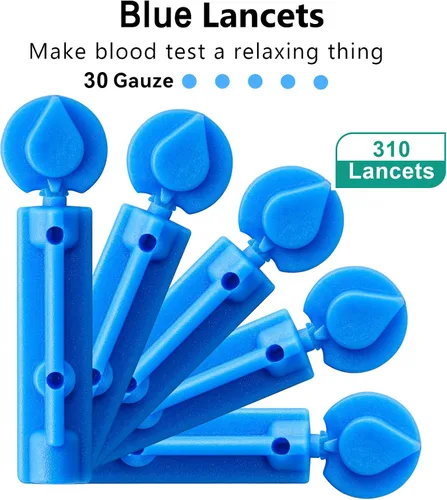 Vista 5 de CareLiving Lancetas para diabetes – Lancetas diabéticas de calibre 30 para pruebas de sangre y glucosa – Se adapta a la mayoría de dispositivos
