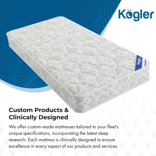 Vista 2 de Kogler Innerspring - Colchón híbrido para semirremolque – Colchón de cama de camionero de 7 pulgadas con parte superior de espuma cómoda, soporte