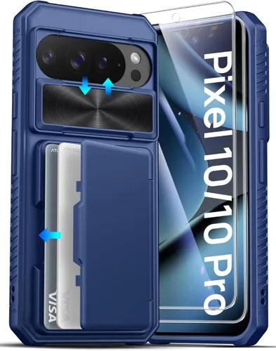Vista 16 de ATATOO Funda tipo cartera para Google Pixel 10 Pro XL, tarjetero integrado (3-5 tarjetas) [bloqueo RFID] y cubierta de cámara deslizante, protección