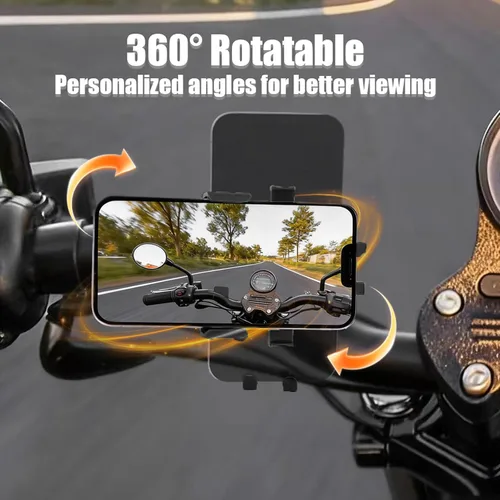 Vista 7 de Soporte de Teléfono para Motocicleta y Bicicleta, Clip Soporte para Teléfono Celular de Bicicleta, Abrazadera para Manillar de Bicicleta y Scooter