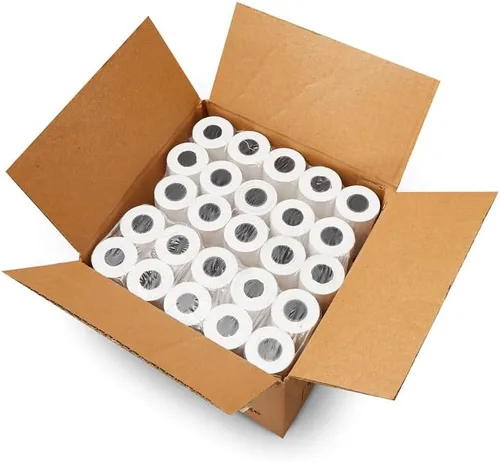 ShopSmartOnline (53 GSM) 2 1/4 x 50 ft - 50 Thermal Paper Rolls BPA Free - Verifone VX520 VX670 VX680 VX690, Clover Flex Mini and Mobile, Ingenico