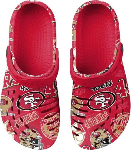Vista 4 de FOCO Arizona Cardinals NFL Mens Historic Print Clog with Strap