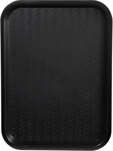 Winco Bandeja para comida rápida/cafetería de 10 x 14 pulgadas, color negro