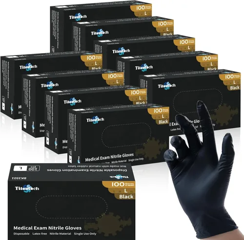 Vista 12 de Guantes desechables de examen de nitrilo guantes de cocina negros desechables seguros para alimentos 3mil 100 unids/caja
