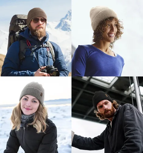 Vista 5 de Wmcaps Gorro de invierno para hombres y mujeres, gorro de punto suave y cálido con forro polar