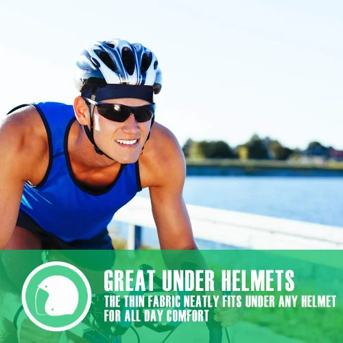 Vista 5 de Royal Queen 9 piezas de casco de enfriamiento forro de sudor que absorbe el sudor gorra de ciclismo gorra de calavera para correr gorros para hombre