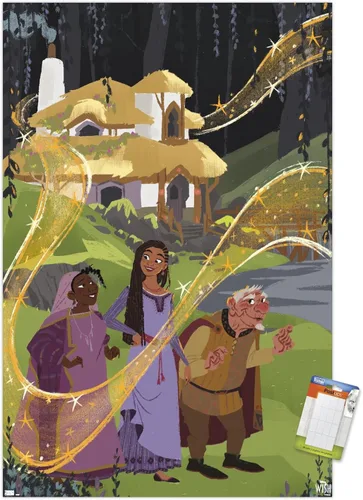 Vista 10 de Trends International Disney Wish - Póster de collage 1 (familiar), 14.72 x 22.37 pulgadas, versión premium sin marco