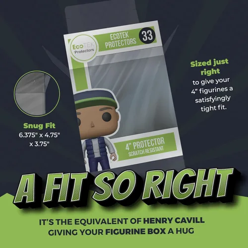 Vista 5 de EcoTEK Protectors, paquete de 10 estuches protectores para figuras de exhibición de 10 cm – 0.50mm resistente a arañazos, estuche de exhibición