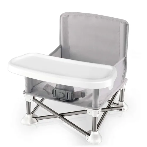 Vista 10 de SereneLife Asiento elevador de asiento de bebé - Asiento elevador para niños pequeños - Silla de alimentación plegable portátil para abrir