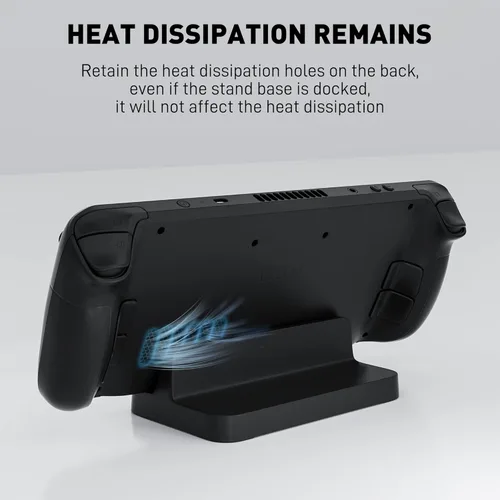 Vista 2 de GLDRAM Base de soporte compatible con válvula de vapor 2021, base de soporte negra para cubierta de vapor con 6 tapas de pulgar, base de metal