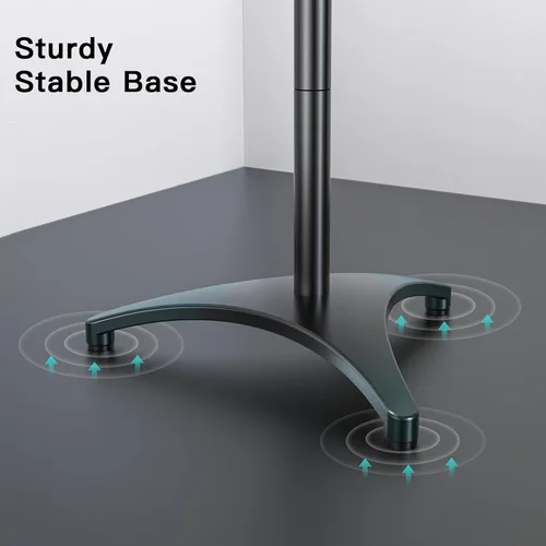 Vista 6 de PERLESMITH Soporte para Altavoces Ajustable - Se Extiende de 20" a 44" - Sostiene Altavoces Satélite y Altavoces de Estantería Pequeños hasta 9 lbs