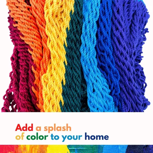 Vista 6 de DreamGYM Silla columpio hamaca - Columpio de terapia - Columpio sensorial para adultos y niños - Arco iris