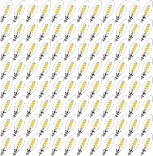 Vista 17 de FLSNT Bombillas LED equivalentes a 40 W, bombillas LED ámbar regulables B11 E12, base de candelabro, 2200 K, blanco cálido, 330 lm, paquete de 6