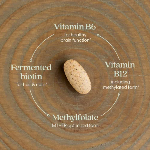 Vista 4 de New Chapter Complejo de vitamina B, complejo de vitamina B fermentada, orgánico, uno diario con hierbas integrales + maca adaptogénica para energía