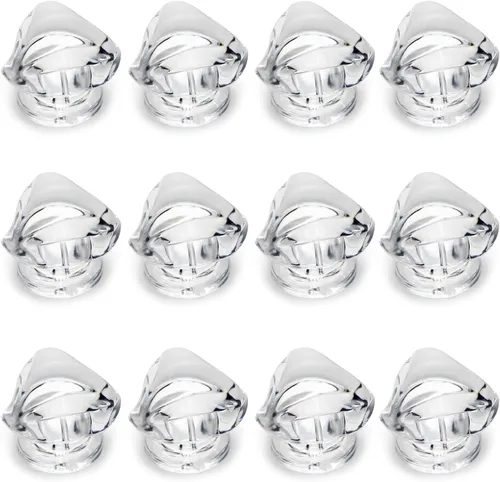 Vista 13 de MroMax 2 piezas de mango pequeño, perilla acrílica de diamante, mini perillas autoadhesivas, perilla de tamaño pequeño de 0.748 in de diámetro