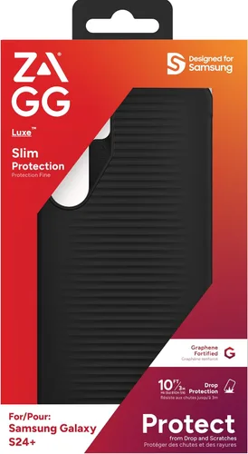 Vista 3 de ZAGG Luxe - Funda para Samsung Galaxy S24+, mejorada con grafeno, ultradelgada, resistente a los golpes, protección contra caídas de 10 pies, diseño