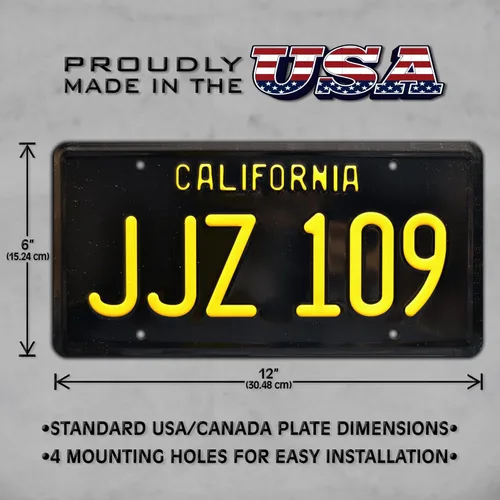Vista 3 de Armazón para placa Bullitt / Steve McQueen's '68 Ford Mustang / JJZ 109 de metal estampado
