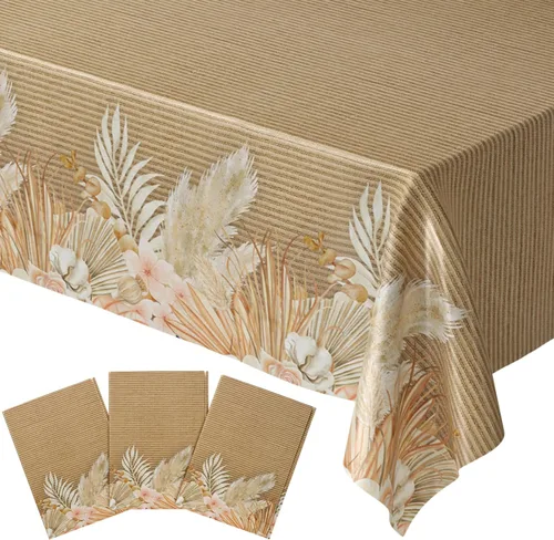 Blue Orchards Mantel bohemio (paquete de 3) – 54 x 108 pulgadas XL – Fiesta bohemia chic, decoraciones temáticas rústicas y eclécticas, decoración