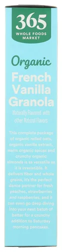 Vista 5 de 365 by Whole Foods Market, Granola orgánica de almendras y vainilla francesa, 17 onzas