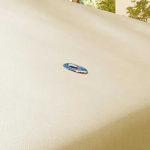Vista 8 de Outsunny Toldo de repuesto para cenador de 10 x 10 pies, cubierta superior con techo doble ventilado para Outsunny de 9.7 x 9.7 pies, marco