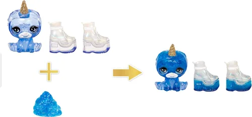 Vista 2 de Rainbow High Skyler, azul con kit de slime y mascota, muñeca de moda brillante posicionable de 11 pulgadas con slime brillante de bricolaje, mascota