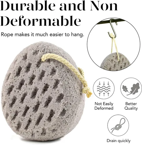 Vista 4 de BAIMEI IcyMe Esponja de baño, esponja de luffa para el cuerpo, esponja de limpieza en forma de pompón para la ducha, esponja de uso en la ducha