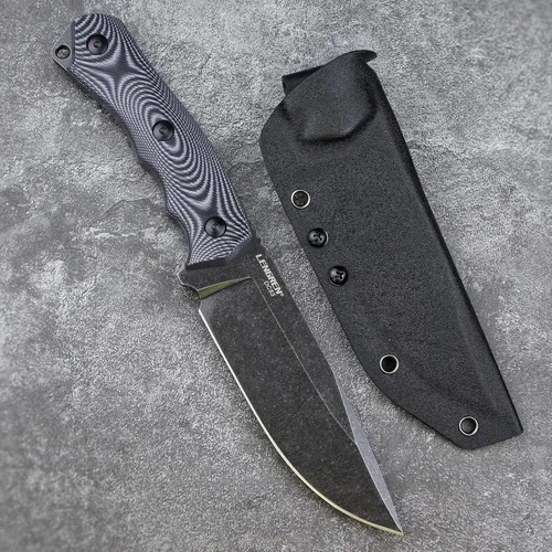 Vista 5 de Cuchillo Cruiser de 10.9 pulgadas para caza, cuchillo táctico de campamento al aire libre, mango afilado de acero G10 DC53, funda Kydex (negro)