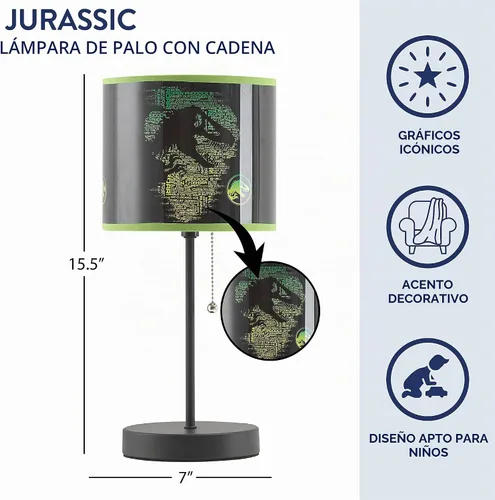 Vista 3 de Lámpara de mesa para niños Frozen 2 con cadena de tracción, metal, pantalla decorativa impresa temática Multicolor
