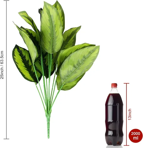 Vista 2 de Coreland Plantas artificiales de palma de hojas falsas de 25 pulgadas para decoración de oficina en casa, 2