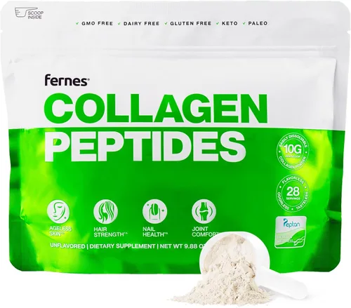 Suplemento de péptidos de colágeno hidrolizados para mujeres y hombres - Soporte para articulaciones, cabello, piel y uñas - Alimentado con pasto
