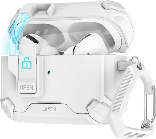 Vista 22 de SaharaCase Cyber Armor - Funda para Apple AirPods Pro 2 (2ª generación) [Robusta] protección de cuerpo completo, agarre antideslizante, delgado