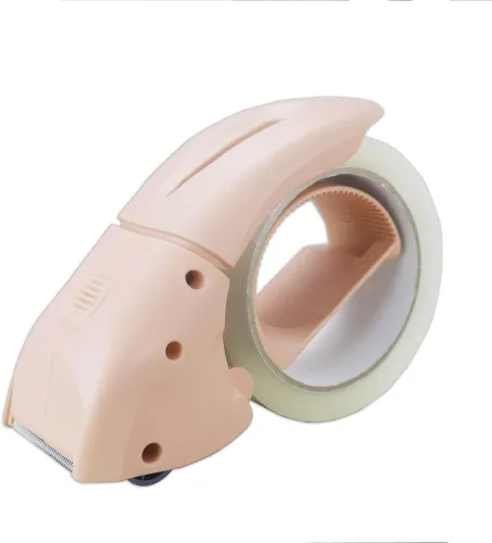 Vista 7 de ABEL EVO Dispensador de cinta de embalaje, azul oscuro, pistola de cinta ergonómica de 2 pulgadas de ancho para cajas de embalaje, envío de cajas