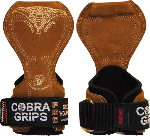 Vista 35 de Cobra Grips PRO Weight Lifting Gloves Heavy Duty Straps Alternative with Power Lifting Hooks Padded Wrist Support for Deadlifts & Bodybuilding