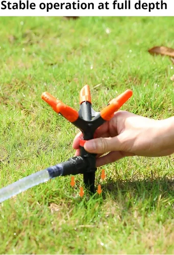 Vista 6 de Aspersor giratorio de 360° - Aspersor de césped con ángulo ajustable de 45°, sistema de riego para césped y jardines domésticos, hecho