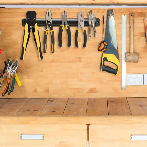 Vista 6 de Soporte magnético para herramientas de repuesto para plancha de marca de miembros, 2 piezas, tira magnética de 13 pulgadas para sostener accesorios