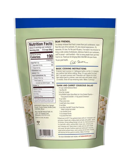 Vista 2 de Bob's Red Mill Cuscús perla tricolor, cocción rápida, 1 libra (paquete de 1), sin OMG, vegano, cuscús israelí