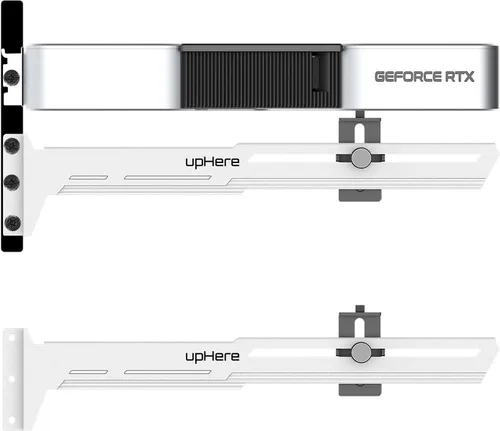Vista 9 de upHere Soporte de tarjeta gráfica RGB direccionable de 5 V y 3 pines, soporte para tarjeta de vídeo, tira ARGB integrada de 5 V, soporte de longitud