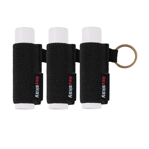 Vista 28 de HEYSKAY 3 piezas de fundas para bálsamo labial con llavero, soporte para chapstick, soporte para brillo de labios con llavero, fundas elásticas
