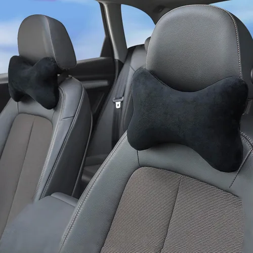Almohada para el cuello del auto (paquete de 2), almohada suave con memoria para el reposacabezas del automóvil, cómoda y transpirable, almohada de