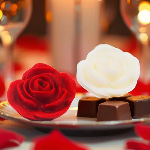 Vista 2 de Molde de silicona de flor de rosa de gran tamaño, moldes para dulces y chocolate, herramientas de decoración de pasteles de boda, moldes