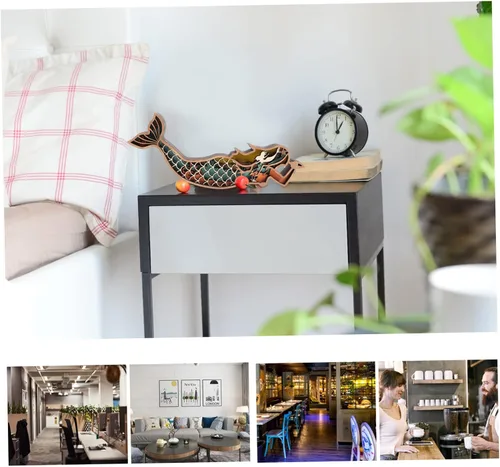 Vista 4 de COOPHYA Home Decor Tabletop Decor Wooden Decoration Model Mermaid 3D Ocean Desk Desktop Decor Multi-Layer Decoration s Toy Household Wood Carving