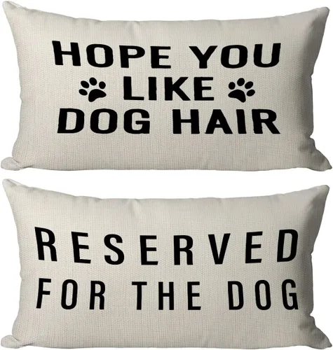 Vista 7 de Reservado para la funda de almohada del perro, regalos para amantes de los perros, decoración del perro, divertida funda de almohada para perro