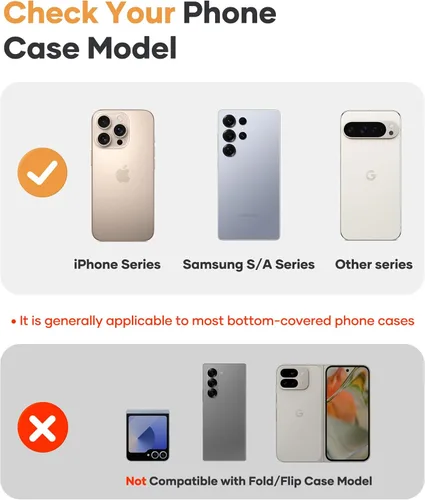 Vista 2 de SSLOTSCASE Correa cruzada para teléfono con 2 pestañas transparentes de TPU, correa antirrobo ajustable, hebillas de metal premium, cordón universal