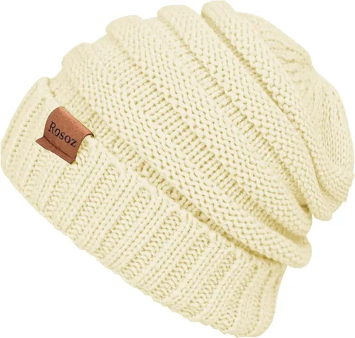 Vista 2 de Rosoz Gorros de invierno para mujer para mujer, gorros de punto cálidos para mujer, gruesos para clima frío